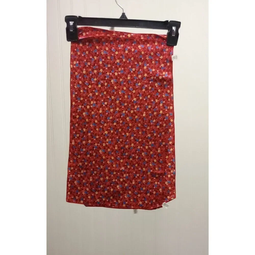Vintage red floral napkins set of four